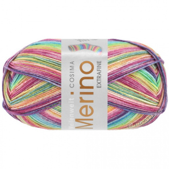 Lana Grossa Meilenweit 100 Merino Extrafine Cosima (3486) 75% меринос, 25% полиамид 100г/420м