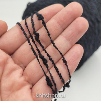 A Zeta Filati Boucle (Nero черный) 80% хлопок, 20% па 300м/100гр букле, шишибрики