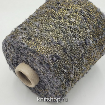 Cofil Caramella (сизый, золото) меринос, люрекс, па 700м/100гр шишечки