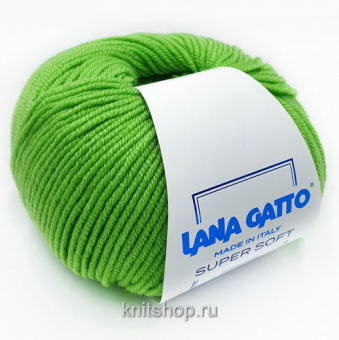 Lana Gatto Super Soft (14631 салатовый неон) 100%меринос 50 г/125 м