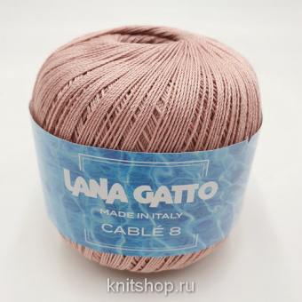Lana Gatto Cable 8 (08882 античная роза) 100% хлопок 50 г/283 м