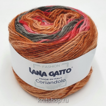 Lana Gatto Coriandolo (09329 осенний) 75% шерсть вирджн, 23% акрил, 2% люрекс 100г/300м