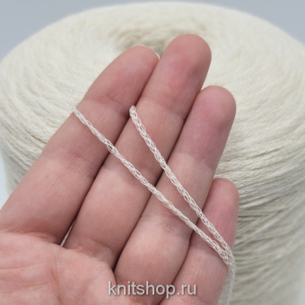 Filati Buratti 51662 (Greggio сливочный) 100% шелк 450м/100гр цепочка, полый шнурок