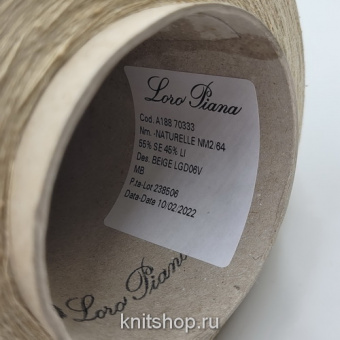 Loro Piana Naturelle MAD2754 (Beige LGD06V светлый бежевый) 55% шёлк, 45% лён 2/64 3200м/100гр