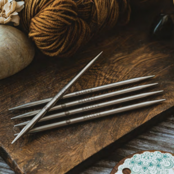 Спицы чулочные 3,5мм 20см Knit Pro Mindful нержавеющая сталь, серебристый, 5шт в упаковке