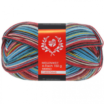 Lana Grossa Meilenweit 150 6-Ply Merino Christmas (319) 80% меринос, 20% полиамид 150 г/390 м