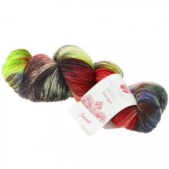 Lana Grossa Meilenweit 100 Merino Hand Dyed (401) 80% меринос, 20% полиамид 100 г/420 м