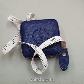 Сантиметр-рулетка из искусственной кожи, красный и синий, с теснением