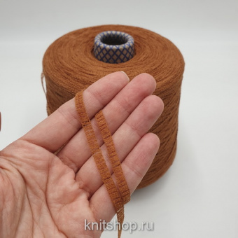 Filpiu Yarn Treelace (0C3009 корица) 100% хлопок 340м/100гр плоская ажурная лента