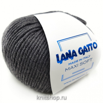 Lana Gatto Maxi Soft (20206 графит) 100% меринос экстрафайн 50 г/90 м