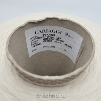 Cariaggi Cashmere 2/28 (Greggio White сливочный) 100% кашемир 1400м/100г