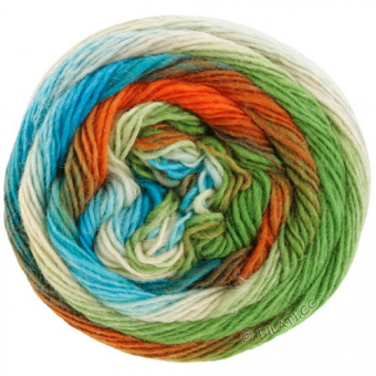Lana Grossa Meilenweit 100 Color Mix Multi (8012) 75% шерсть мериноса, 25% па 100г/400м