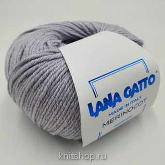 Lana Gatto Merinocot (12504 серый) 53% меринос экстрафайн, 47% хлопок 50г/125м