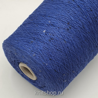 Millefili FlaxAndTheCity (24185 синий) 80% лён, 16% хлопок, 4% пайетки 3мм 540м/100гр