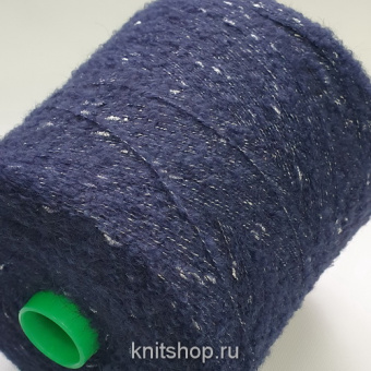 New Costellazione (3014 т-синий, люрекс серебро) 50% меринос, 40% акрил, 10%люрекс 350м/100г шишечки