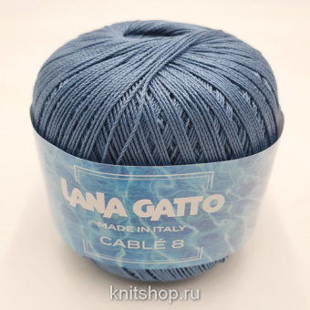 Lana Gatto Cable 8 (08887 небесный) 100% хлопок 50 г/283 м