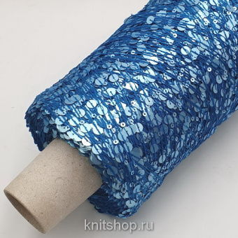 Lustrosa (2305 морская чешуя, пайетки матовые) 100% хлопок, пайетки 3мм, 6мм 300м/100гр