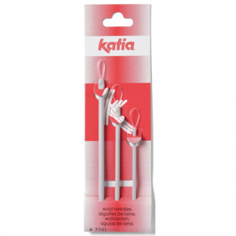 Иглы ручные Katia, для шитья шерстью и пряжей, 3 шт