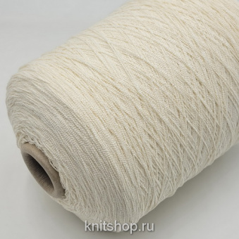 Lineapiu Cretonne (1001 сливочный) 75% хлопок, 25% па 420м/100гр волнистые кудри