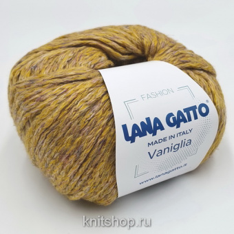 Lana Gatto Vaniglia (09422 горчица) 67% хлопок, 23% лён, 10% па 50г/125м