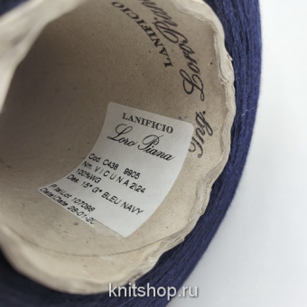 Loro Piana VICUNA (C438 15G Bleu Navy темно-синий) 100% викунья 2/24 1200м/100гр