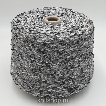 Cofil Noia Base (6054 белый, черный, шишибрики) 35%хлопок 31%акрил 25%па 9%вискоза 510м/100гр