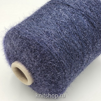Lineapiu Nicole (83018 Blu темно-синий) 55% вискоза, 45% па 400м/100гр реснички с блеском
