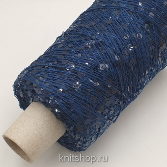 Lustrosa (2312 глубина океана, пайетки) 100% хлопок, пайетки 3мм, 6мм 300м/100гр