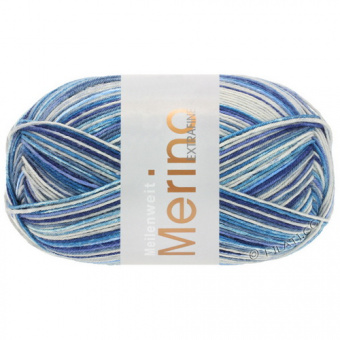 Lana Grossa Meilenweit 100 Merino Extrafine Denim Mix (2607) 75% меринос, 25% полиамид 100г/420м