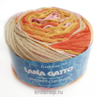 Lana Gatto Portofino (9234 леденец) 70% хлопок, 20% вискоза, 10% лён 50г/150м