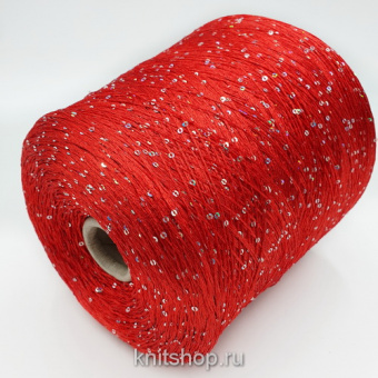 Paillettes (Rubino коралл) 93% полиамид, 7% пайетки 800 м/100гр