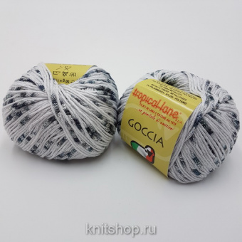 Tropical Lane Goccia (11 белый) 60% хлопок, 32% полиэстер, 2% па, 4% люрекс  50 г/110 м