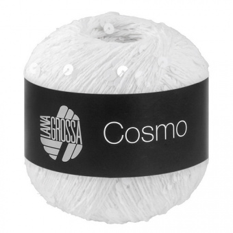 Lana Grossa Cosmo (001) 100% хлопок, пайетки 100г/260м