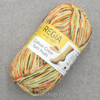 Schachenmayr Regia Cotton Tutti Frutti (02417) 72% хлопок, 18% полиамид, 10% полиэстер 100 г/420 м