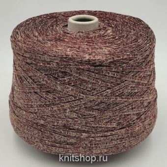 Estroso (Bordo Mix бежевый бордо) 65% лён, 30% вискоза, 5% па 110м/100гр ажурная лента