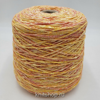Toscano Luna (20 персик мультиколор) 65% хлопок, 35% па 140м/100гр с утолщениями