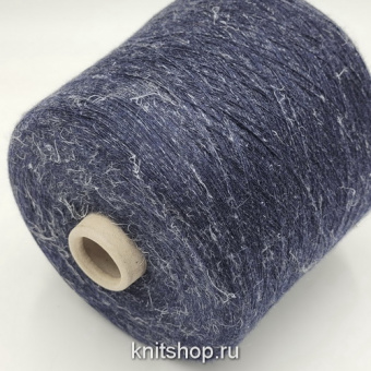 Zegna Baruffa Atena Soft (214234 темно-синий седой) 30%кашемир 60% шёлк, 10% лён 3/80 2666м/100гр