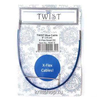 Леска S twist x-flex 13 см синяя к металлу ChiaoGoo