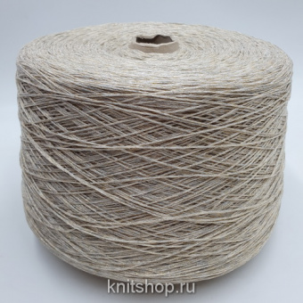 Cofil Titanio (1230 Grigio Perla бежевый нюд) 75% вискоза, 25% люрекс 460м/100гр шнурок