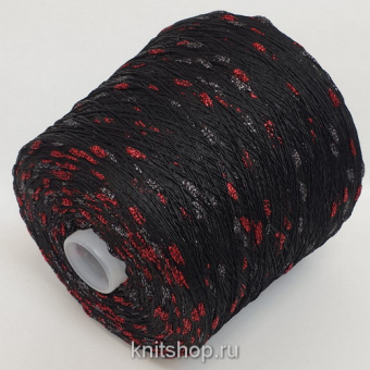 Nodo (Argento/Rosso черный, серебро, бордо) 87% па, 13% люрекс 510м/100гр шишечки, утолщения