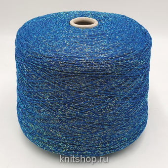 Filcom Luri (Azzurro морская волна) 68% вискоза, 18% люрекс, 14% па 300м/100гр шнурок