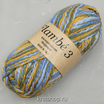 Borgo de'Pazzi Flambe 3 (59 200799 голубая охра) 100% хлопок фламме 100гр/200м