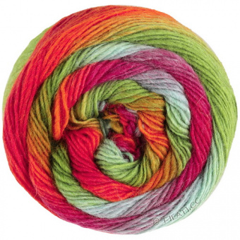 Lana Grossa Meilenweit 100 Color Mix Multi (8004) 75% шерсть мериноса, 25% па 100г/400м