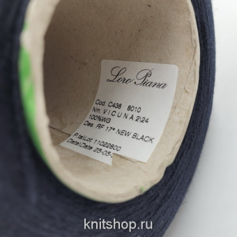 Loro Piana VICUNA (C438 RF17 New Black черный припыленный) 100% викунья 2/24 1200м/100гр