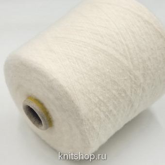 Loro Piana New Breeze Garzato (Ggio White сливочный) 70% кашемир вспушенный, 30% шёлк 900м/100г