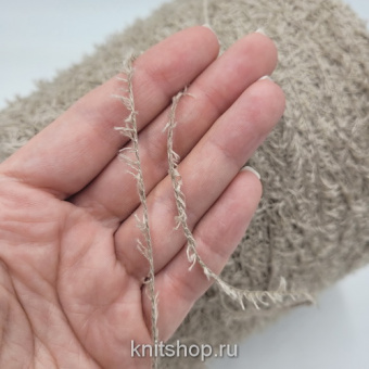 Filcom Tagliato (Ecru какао) 85% хлопок, 15% кашемир 380м/100гр травка, мех, реснички