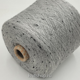 Filati Buratti Seta Lana 53418 (Grigio серый твид) 40% шелк тусса, 60% меринос 2/30 1500м/100гр