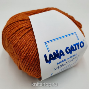 Lana Gatto Merinocot (14524 оранжевый) 53% меринос экстрафайн, 47% хлопок 50г/125м