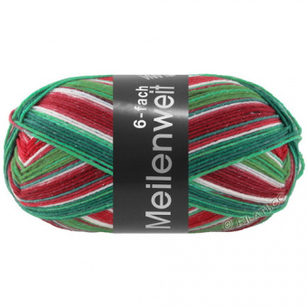 Lana Grossa Meilenweit 150 6-Ply Merino Christmas Lurex (627) 80% меринос, 20% па, люрекс 150г/390м