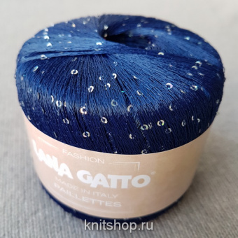 Lana Gatto Paillettes (08605 темно-синий) 100% полиэстер (пайетки) 25 г/195 м